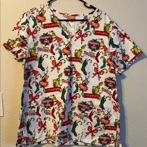 Dr. Seuss Scrub Top XL